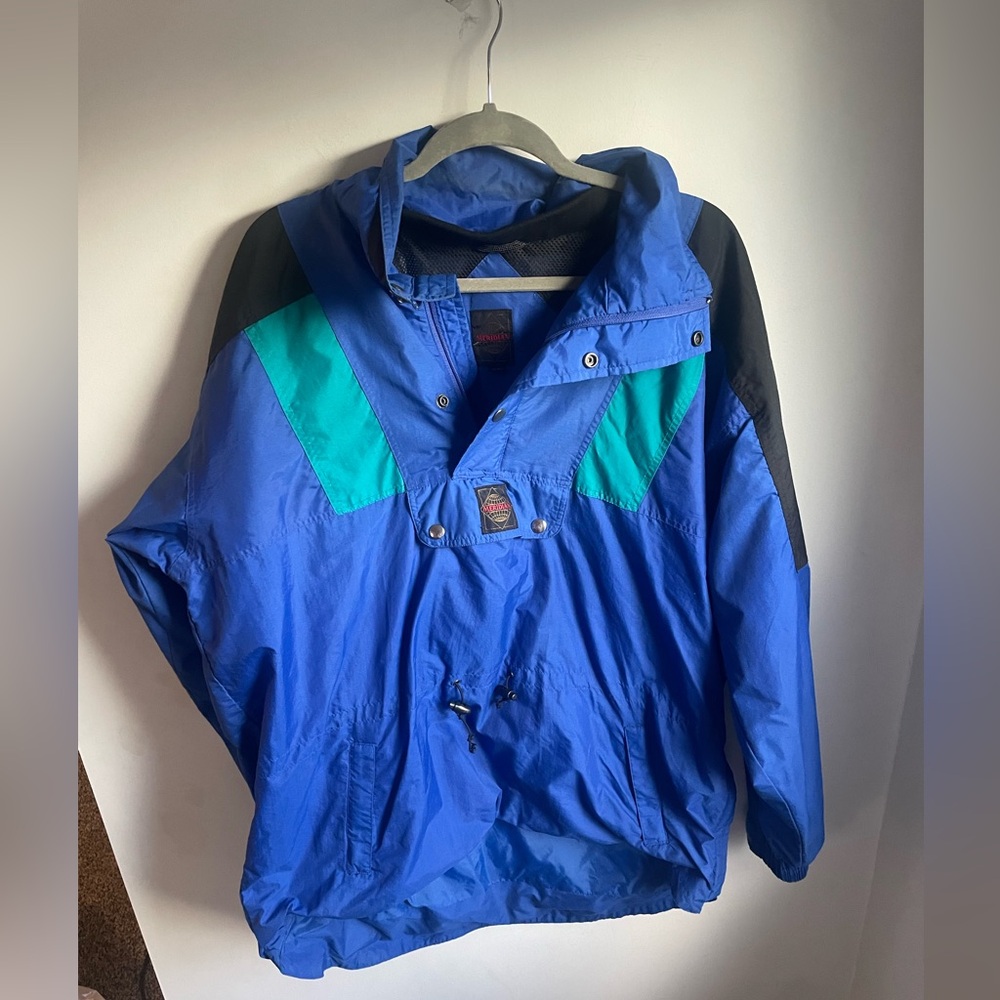 Men’s Vintage 90s Meridian Outdoor Color Block Half Zip Jacket sz L -C